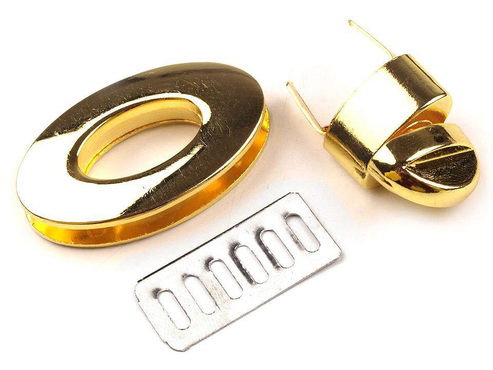 Ovális táskazár 23x37mm