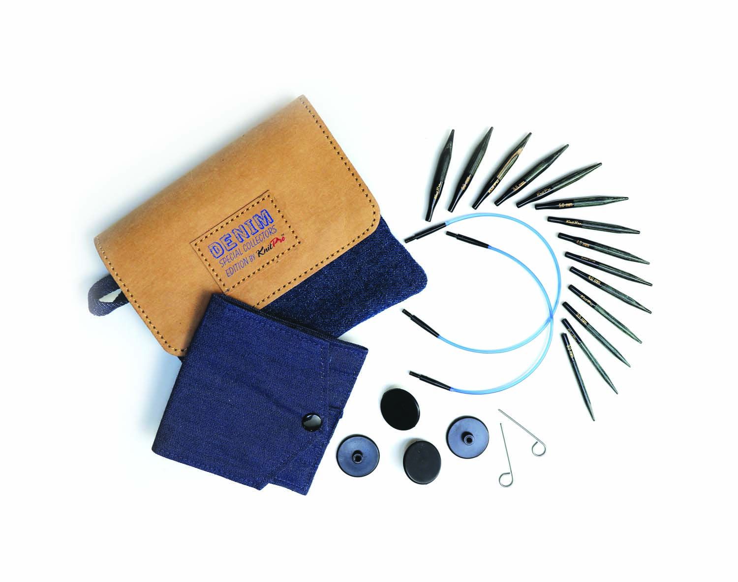 Knit Pro Indigo Wood Mini cserélhető kábeles kötőtű készlet